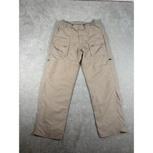 LL Bean‎ Cargo Pants Mens Med Convertible Khaki Nylon Mesh Brief Lining 234434